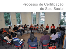 Processo de Certificação do Selo Social