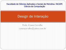 Design de Intera&ccedil;&atilde;o