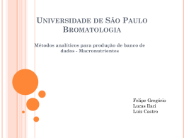 Universidade de São Paulo Bromatologia