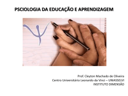 Psicologia da Educação e Aprendizagem - Unidade II