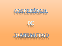 Conferência de Joanesburgo – Miguel, Brizida e Manuela