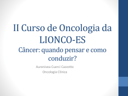 I Curso de Oncologia da LIONCO-ES
