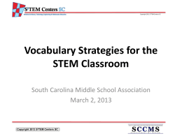Vocabulary Strategies for the STEM Classroom