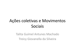 Ações coletivas e Movimentos Sociais