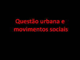 Questão urbana e movimentos sociais
