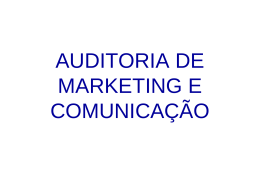 Qual o papel da Auditoria de Marketing?