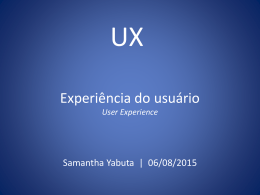 Apresenta&ccedil;&atilde;o &ndash; Experi&ecirc;ncia do usu&aacute;rio