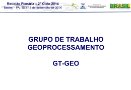 Apresentação GT GEO Plenária Dez-2014