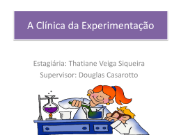 A Clínica da Experimentação para o seminário