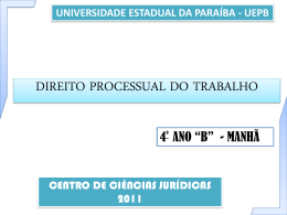 PROCESSO DO TRABALHO