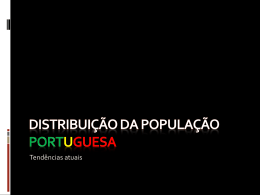 Distribuição da população portuguesa