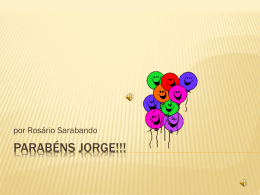 PARABÉNS JORGE!!!