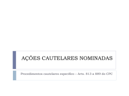 A&Ccedil;&Otilde;ES CAUTELARES NOMINADAS