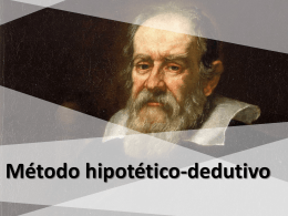 Método hipotético-dedutivo - Filosofia e Psicologia na ESARS