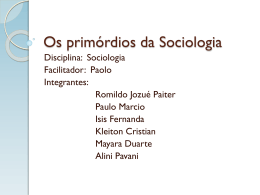 Introdução a Sociologia