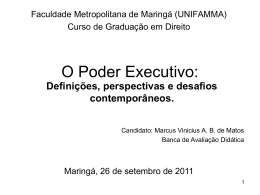 Organização do Estado – Poder Executivo – 2012-1