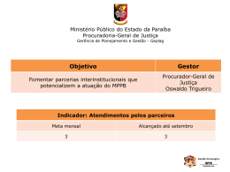 Slide 1 - Ministério Público da Paraíba