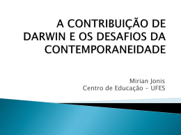 a contribuição de darwin e os desafios da contemporaneidade