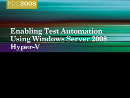 ES09: Enabling Test Automation Using Windows