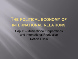 The political economy of international relations