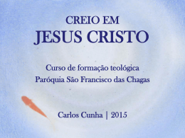 Cristologia 2015 - Teologia de Fronteira