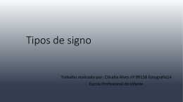 Tipos de signo - Cláudia Alves (2139321)