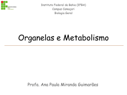 Organelas e Metabolismo