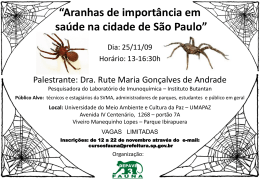 Aranhas de importância em saúde na cidade de São Paulo