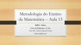 Metodologia do Ensino da Matemática
