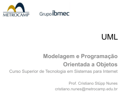 Antes da UML - Modelagem e Programação Orientada a Objetos