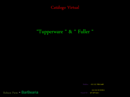 Catálogo Virtual * Tupperware * & * Fuller *