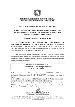 Sexta chamada complementar
