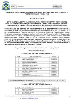 Convoca&ccedil;&atilde;o para curso - Concursos e Processos Seletivos