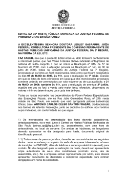 Edital da 30&ordf; Hasta P&uacute;blica