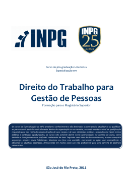 Direito do Trabalho para Gest&atilde;o de Pessoas