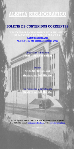Año 8 - Facultad de Derecho - Universidad de Buenos Aires