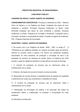 prova de agente de endemias - Prefeitura Municipal de Mangueirinha