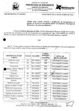 PREFEiTuRA DE MIRANoRTE GABINETE Do PREFEITO " &deg;