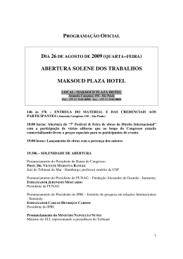 abertura solene dos trabalhos maksoud plaza hotel