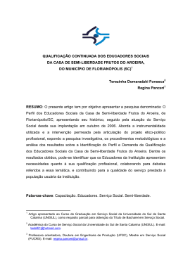 qualifica&ccedil;&atilde;o continuada dos educadores sociais da casa de semi