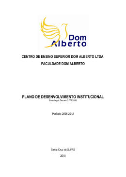 PLANO DE DESENVOLVIMENTO INSTITUCIONAL