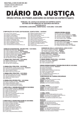 DI&Aacute;RIO DA JUSTI&Ccedil;A - Tribunal de Justi&ccedil;a do Esp&iacute;rito Santo