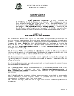 Edital Completo - Prefeitura de Chapecó