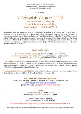 VI Festival de Viol&atilde;o da UFRGS