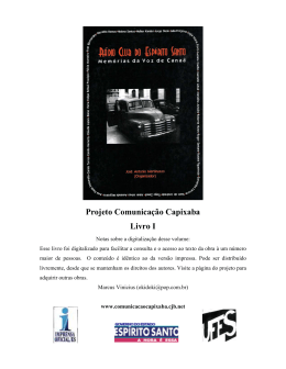 Projeto Comunica&ccedil;&atilde;o Capixaba Livro I