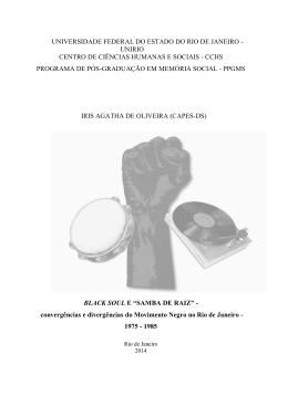 "Black soul e "samba de raiz": converg&ecirc;ncia e diverg&ecirc;ncias do