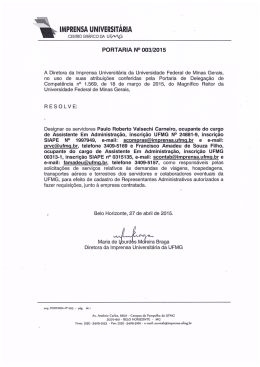 PORTARIA N&ordm; 003 2015