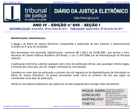 tj-go di&aacute;rio da justi&ccedil;a eletr&ocirc;nico - edi&ccedil;&atilde;o 849 - se&ccedil;&atilde;o i
