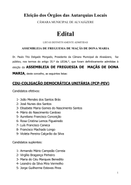 Edital - Câmara Municipal de Alvaiázere