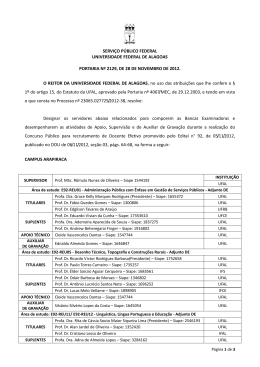 Bancas Examinadoras - Copeve - Universidade Federal de Alagoas